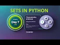 Python Sets Day 7 100 Days of Python