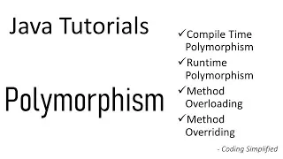 Java Tutorials - Polymorphism in Java Compile time RunTime Polymorphism