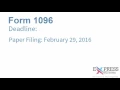 Form 1096 - Annual Summary and Transmittal Return