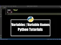 Variables Variable Names Python Tutorials - 2