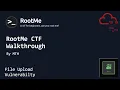 RootMe CTF Walkthrough on TryHackMe File Upload Vulnerability By MTH