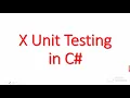 Part 0 How to write x unit testing in c visual studio 2019 x Unit testing c in Hindi