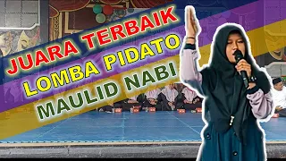 adella juara terbaik 1 lomba pidato maulid nabi muhammad saw 1443h 2021 smpn 1 mandalawangi