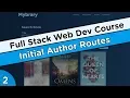 Author s New Routes - Node MongoDB Course