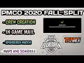 PMCO FALL SPLIT 2020 SCHEDULE GAME MAIL FORM CREW MAPS TIME IN GAME MAIL