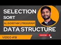 Selection Sort Program Algorithm Execution Pass Practical Implementation In Hindi
