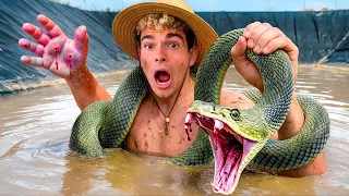 ¡Rescaté una SERPIENTE VENENOSA de una BALSA! Y me hizo pagar el precio…