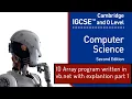 One dimensional array explanation Part 1 Cambridge O Levels Computer Science