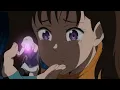 Diane grabs and holds Elizabeth from The Seven Deadly Sins Giantess