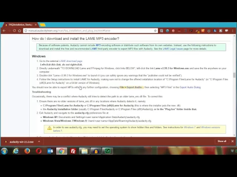 Download MP3 LAME MP3 Encoder for Audacity - Download and Install
