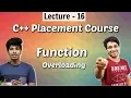 16 Function Overloading in C C Placement Course