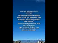 Colorado Springs weather 25