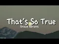 Download Lagu Gracie Abrams - That’s So True (Lyrics)