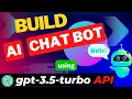 Build AI Chat Bot using ChatGPT API gpt-3 5-turbo