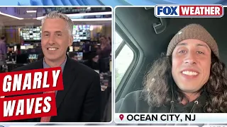 Riding The Icy New Jersey Waves As Extreme Cold Blasts The Northeast