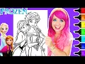 Coloring Frozen Sisters Anna Elsa Coloring Page Ohuhu Art Markers