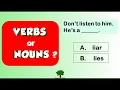Verbs or Nouns Quiz