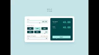 Tip Calculator App HTML5 CSS3 JS