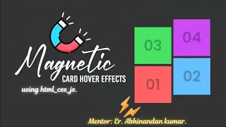 Magnetic Mousemove Effect using html - css