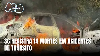 Pelo menos 14 mortes em acidentes de trânsito no fim de semana em SC
