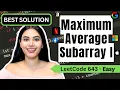 Maximum Average Subarray I - LeetCode 643