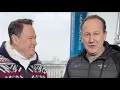 Chris Egan with Jay Gray from NBC News talking Olympics and fashion
