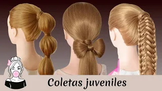 Peinados juveniles con coletas y trenzas ✨ Fáciles, modernos y paso a paso