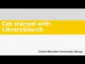 Get started with LibrarySearch