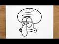 How to draw Squidward Tentacles Spongebob step by step EASY