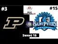 Sweet 16 - #3 Purdue vs #15 Saint Peter’s - NCAA Basketball 10 Simulation!