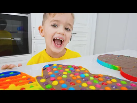 Download MP3 Niki play and make chocolate pop it - Funny kids video