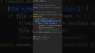 How to upload a file in Flask using a few lines of code Flask tutorial day 21