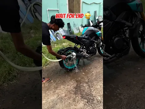 Mt 15 Exhaust ❌ Jet Spray ✅ #subscribe #youtube #motorcycle #bikerider #ktm #funny #shorts