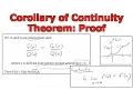 Corollary of Continuity Theorem Proof