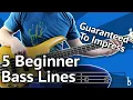 Download Lagu 5 Beginner Bass Lines - Guaranteed To Impress [With Tabs On Screen]
