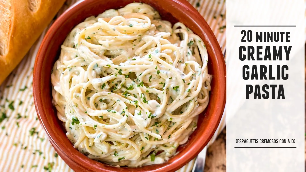 Creamy Garlic Pasta   The SIMPLEST & Most INCREDIBLE 20 Minute Recipe