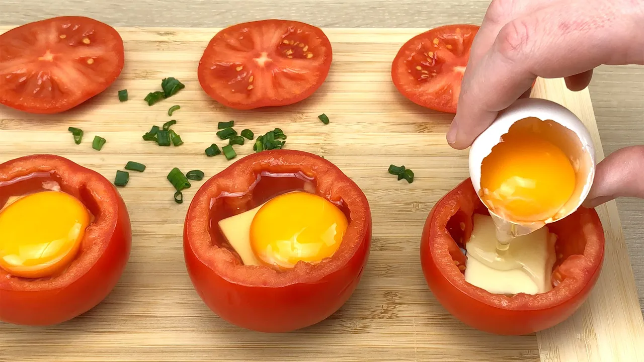 
          
          
          
            
            Legen Sie einfach ein Ei in eine Tomate und Sie werden begeistert sein! Frühstücksrezept #35
          
        . 