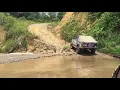 Pengaraan Offroad River Crossing + Steep small hill loose gravel Sabah Borneo