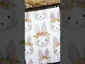 digital watercolor Easter bunny spring art on procreate tutorial