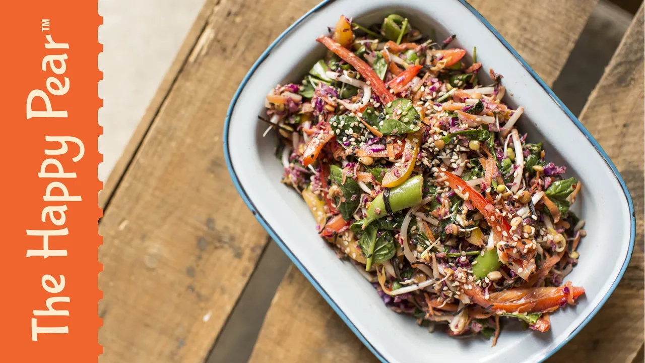 Asian Sprouted Bean Salad - The Happy Pear