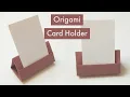 Easy Origami Card Holder DIY Place Card Holder Easy Card Stand