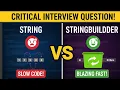 String vs StringBuilder The Performance Hack You Need to Know Stop Making Slow Code