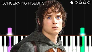The Lord Of The Rings - Concerning Hobbits | EASY Piano Tutorial 