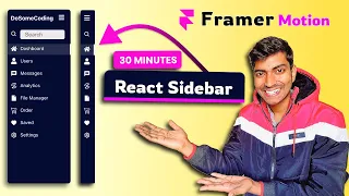 React Sidebar Navigation using Framer Motion Beginners React Tutorial