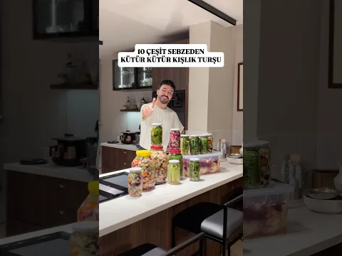 10 çeşit malzemeden kütür kütür kışlık turşu 🥒 #turşutarifi #kışlıkhazırlıkları #turşu 