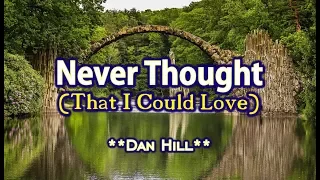 Never Thought That I Could Love Dan Hill KARAOKE VERSION 