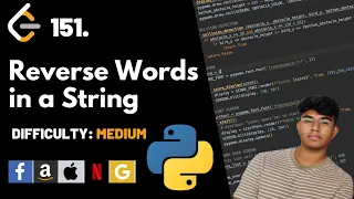 Reverse Words in a String Leet code 151 Theory explained Python code