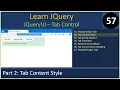 JQueryUI Tab Part 2 - Tab Content Style JQuery Tutorials