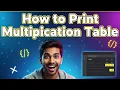 How to Print Multiplication Table in JavaScript Easy Beginner Tutorial