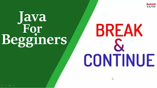Java Tutorial for beginners in Hindi Difference between Break and Continue